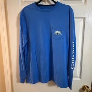 Vineyard Vines Men's Ocean Blue Long Sleeve Tee
